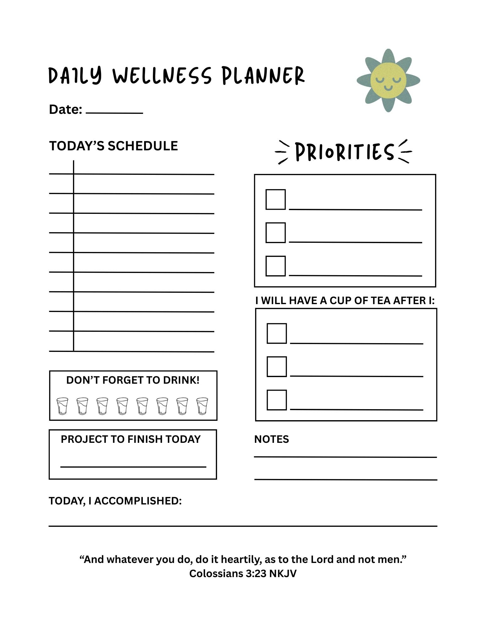 ADHD Daily Planner