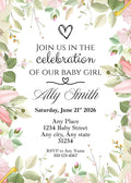 Floral Baby Shower Invitation