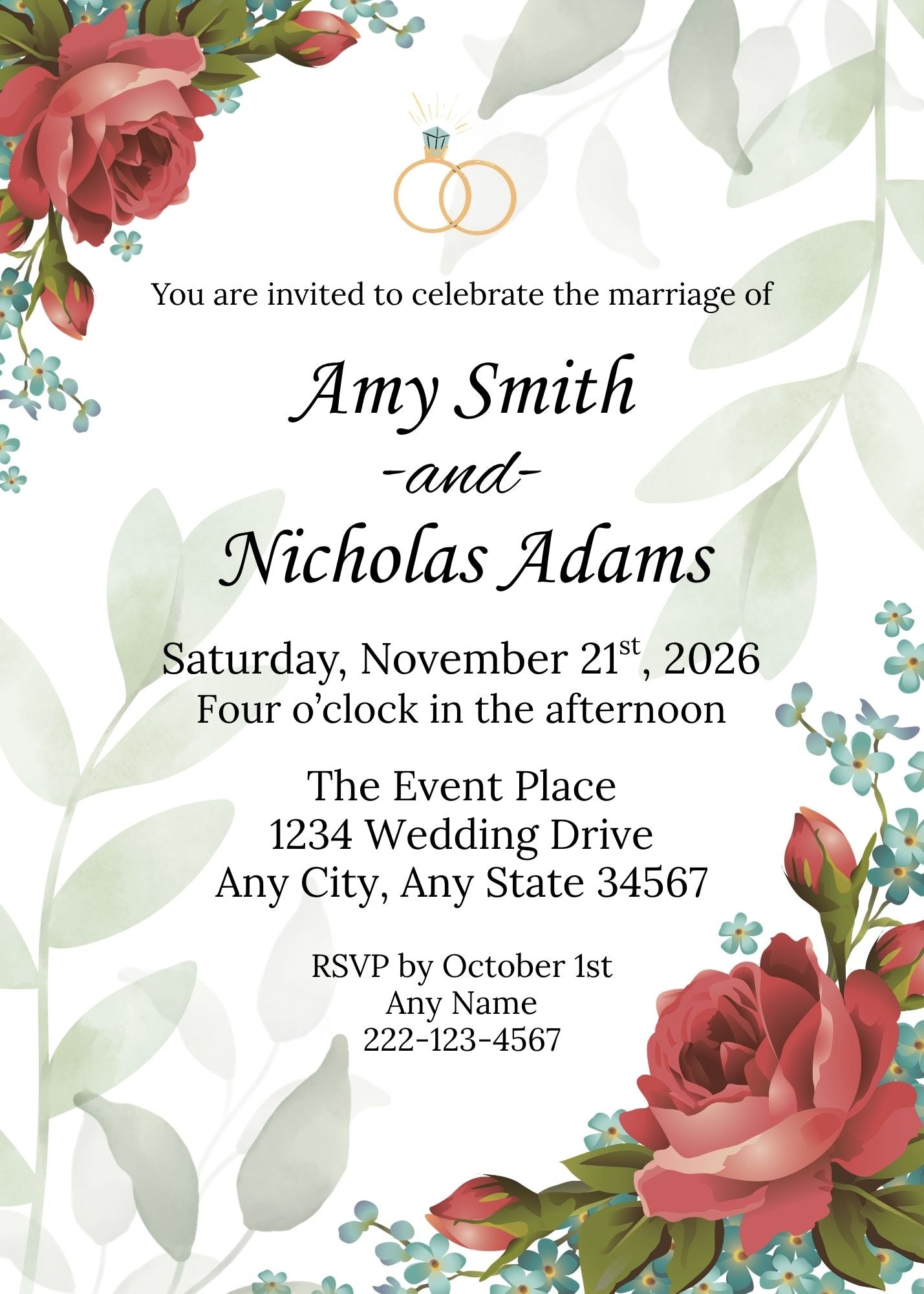 Romantic Wedding Invitation