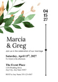 Minimalist Wedding Invitation