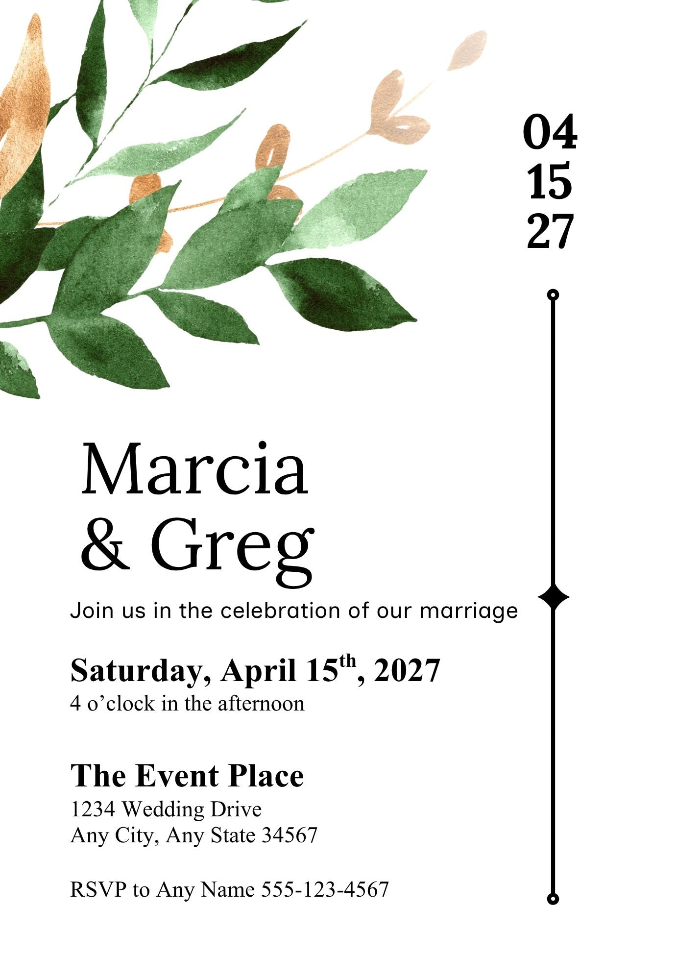 Minimalist Wedding Invitation