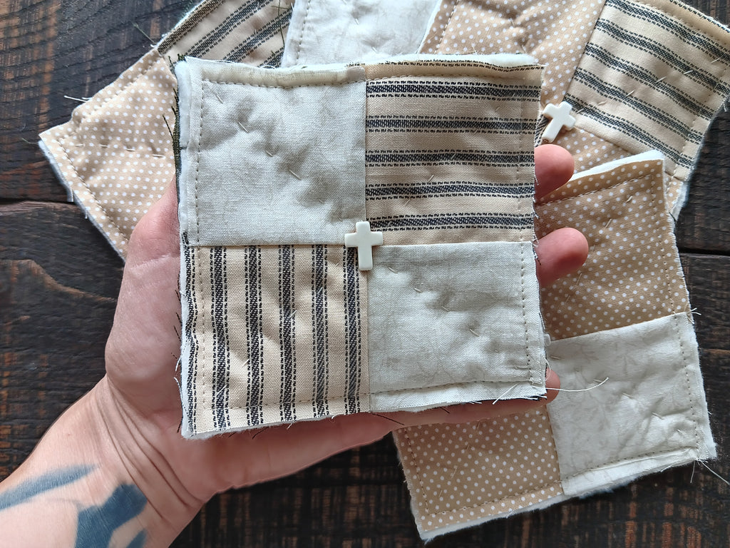 Primitive prayer quilt